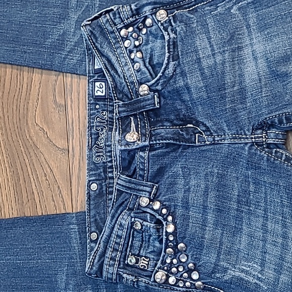 BLING BLING Miss Me Jeans Straight Leg Size 26 ☺☺☺ - Picture 8 of 8